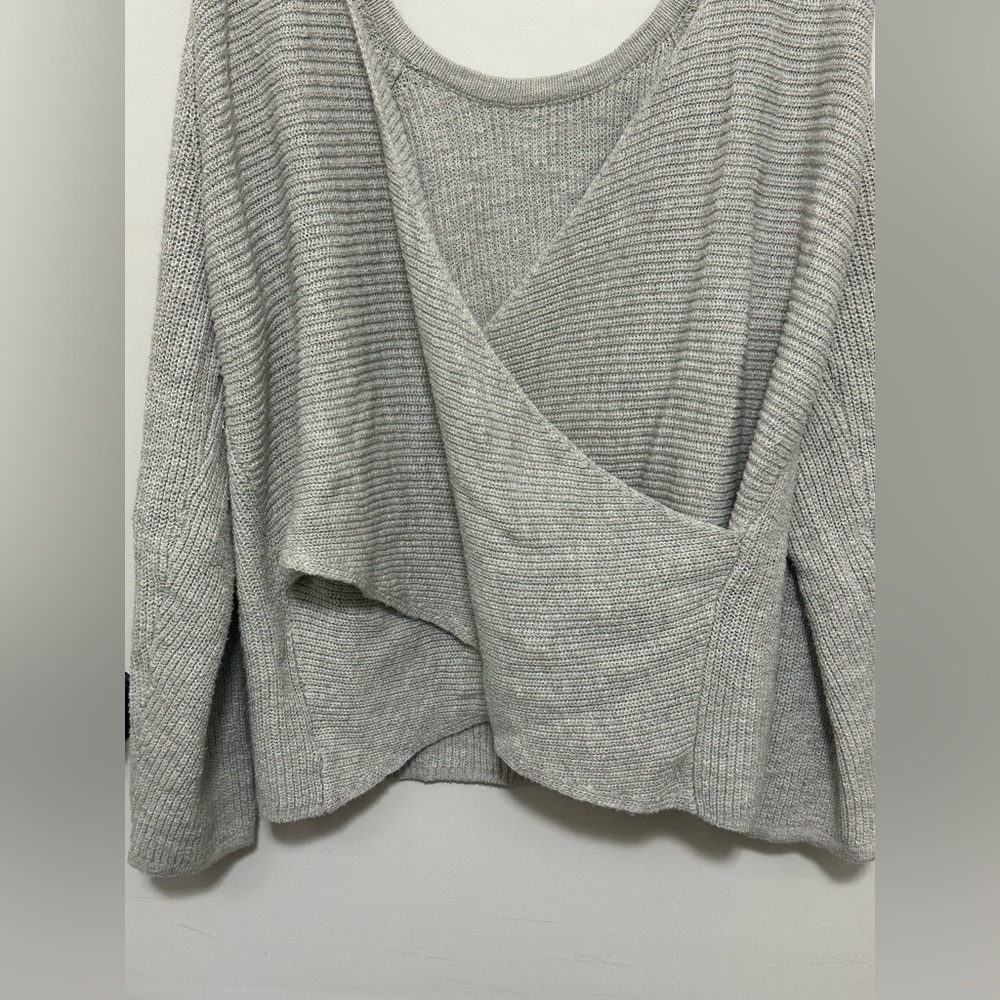 Soft Aerie Sweater with Crisscross Back - Gray - Picture 7 of 9